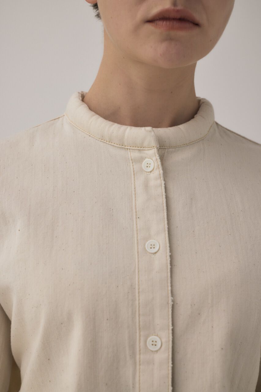 MOUSSY「オーガニックコットンデニムスタンドカラーシャツ」|Tシャツ・カットソー|