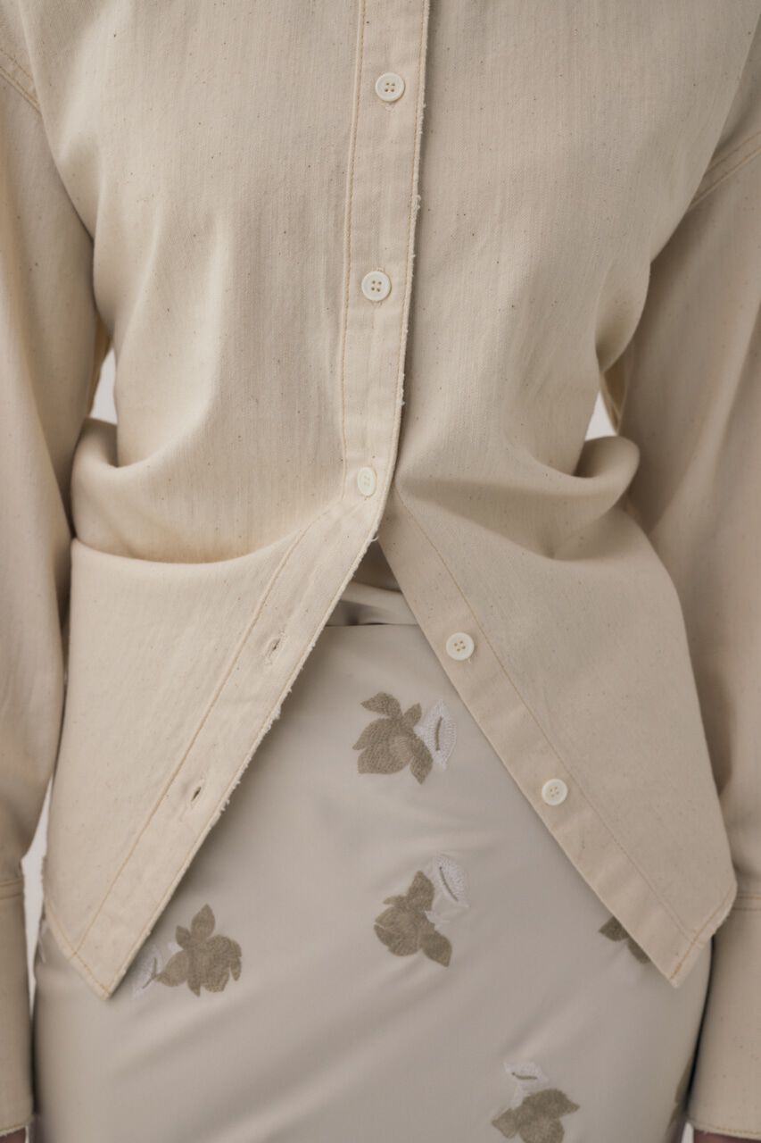 MOUSSY「オーガニックコットンデニムスタンドカラーシャツ」|Tシャツ・カットソー|