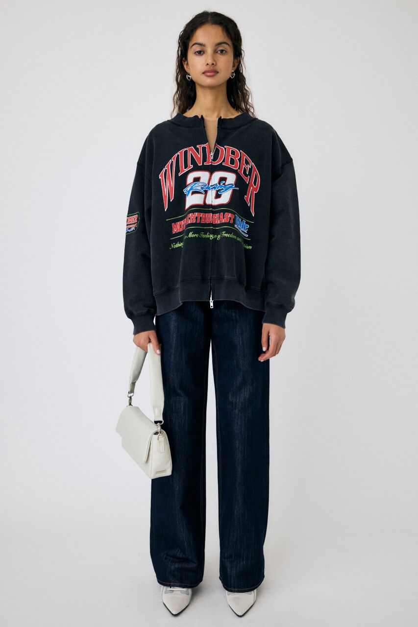 MOUSSY「GLITTER DENIM WIDE STRAIGHT」|デニム|