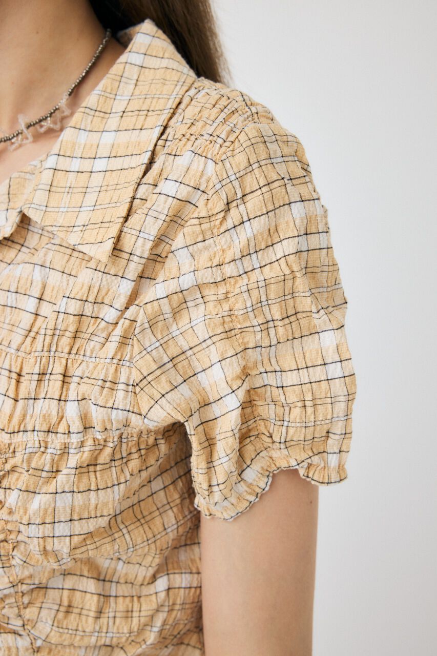 MOUSSY「SHIRRING RIBBON シャツ」|シャツ・ブラウス|