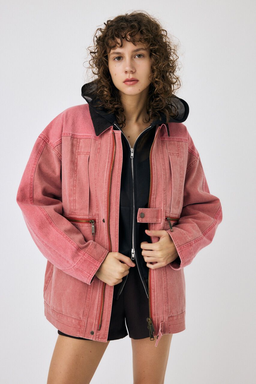 MOUSSY「BI COLOR ワークジャケット」|その他|RED