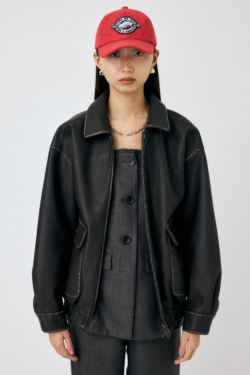 MOUSSY「F/LEATHER A-2 フライトジャケット」|その他|