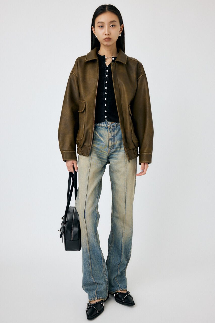 MOUSSY「F/LEATHER A-2 フライトジャケット」|その他|