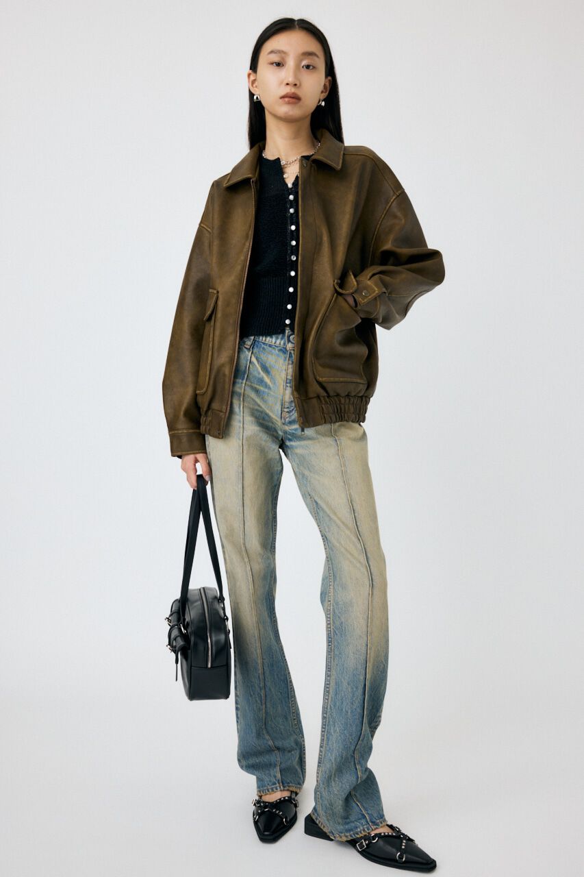 MOUSSY「F/LEATHER A-2 フライトジャケット」|その他|