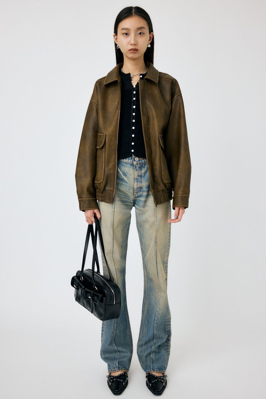 MOUSSY「F/LEATHER A-2 フライトジャケット」|その他|