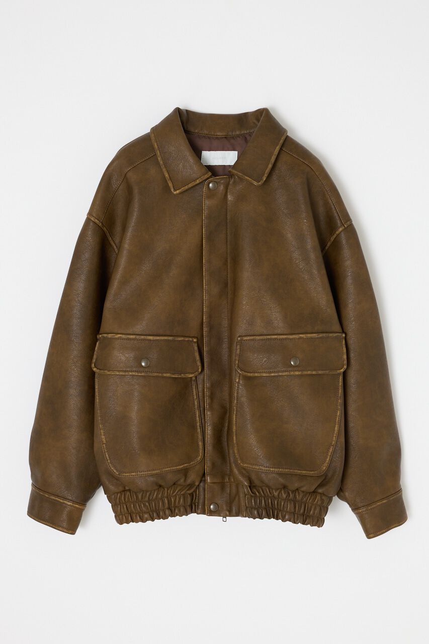 MOUSSY「F/LEATHER A-2 フライトジャケット」|その他|