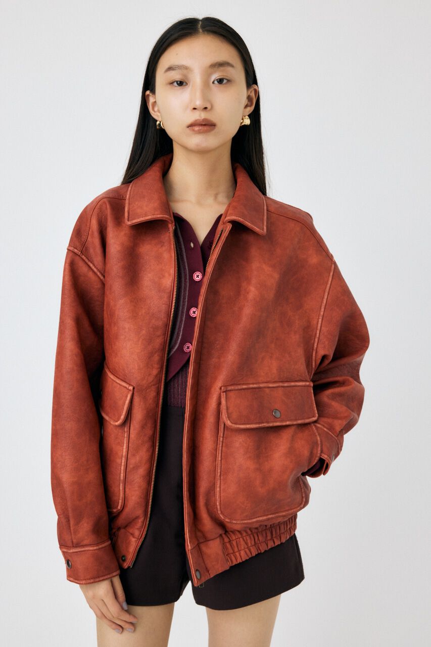 MOUSSY「F/LEATHER A-2 フライトジャケット」|その他|