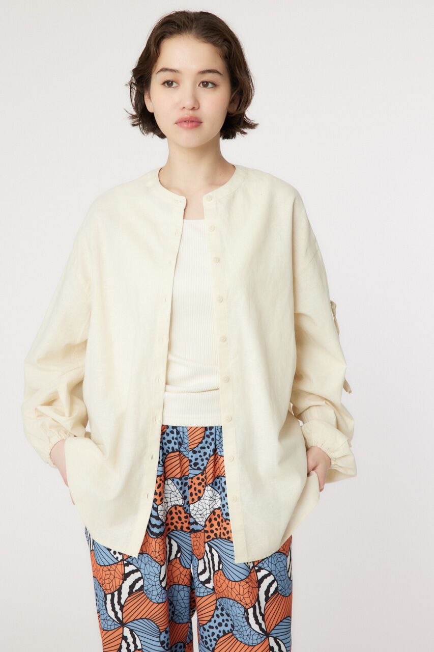 RODEO CROWNS「リネン アームリボンシャツ」|シャツ・ブラウス|