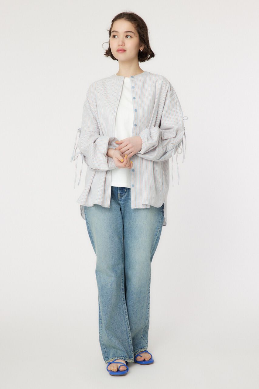 RODEO CROWNS「リネン アームリボンシャツ」|シャツ・ブラウス|