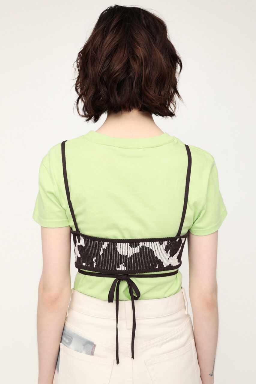 SLY「PATCHY PATTERN KNIT BRA」|チューブトップ|