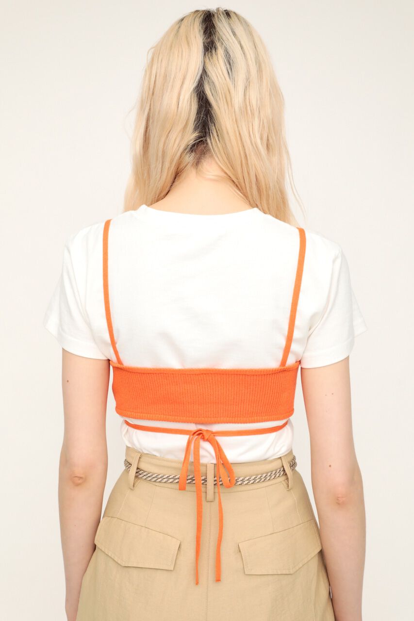 SLY「PATCHY PATTERN KNIT BRA」|チューブトップ|