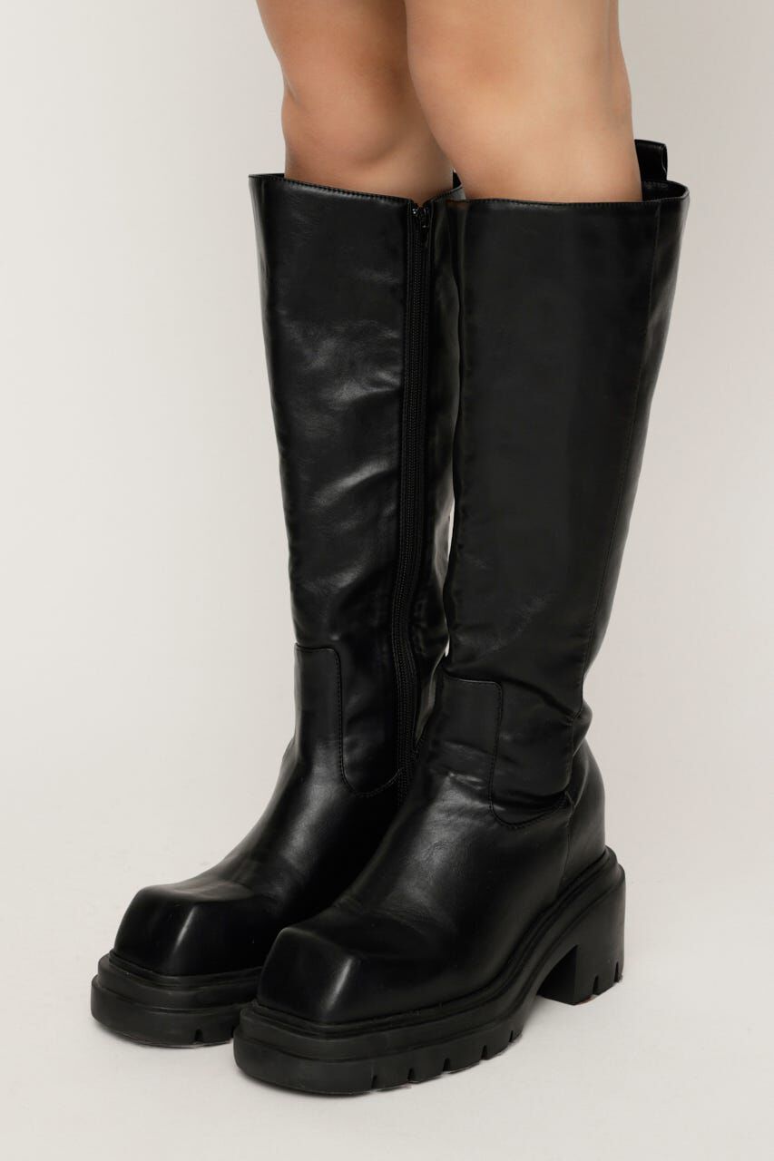 SLY「SQUARE TOE KNEE ブーツ」|その他|BLK