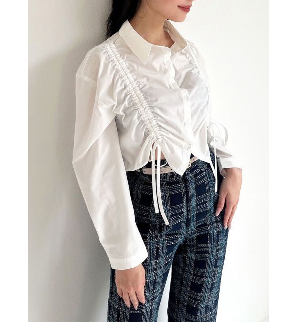 RESEXXY「ドロストリボンショートブラウス」|シャツ・ブラウス|ホワイト