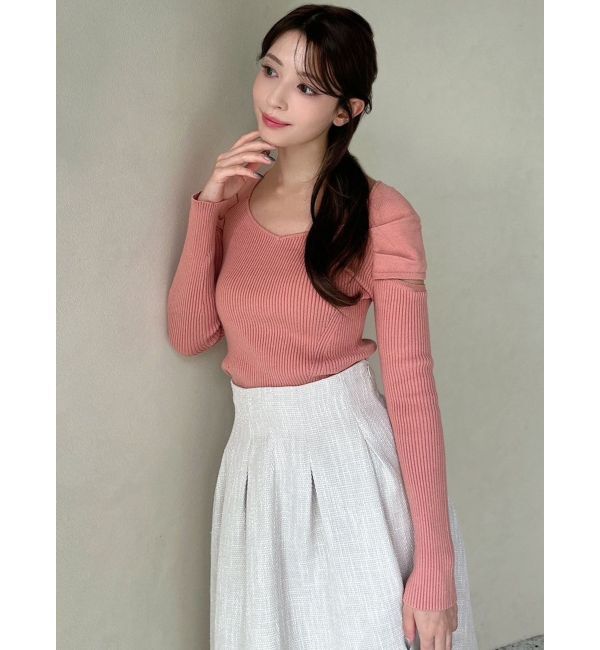 RESEXXY「スリーブオープンニットトップス」|ニット・セーター|