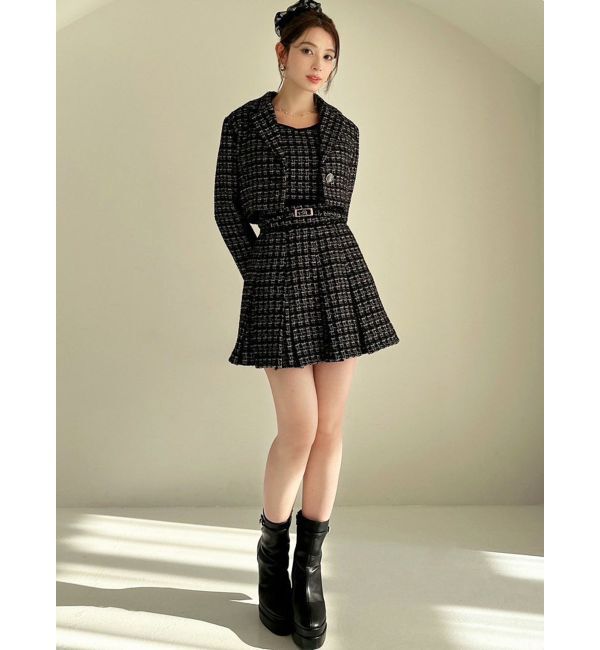 RESEXXY「ショルダーリボンツイードビスチェ【セットアップ着用可能】」|キャミソール|