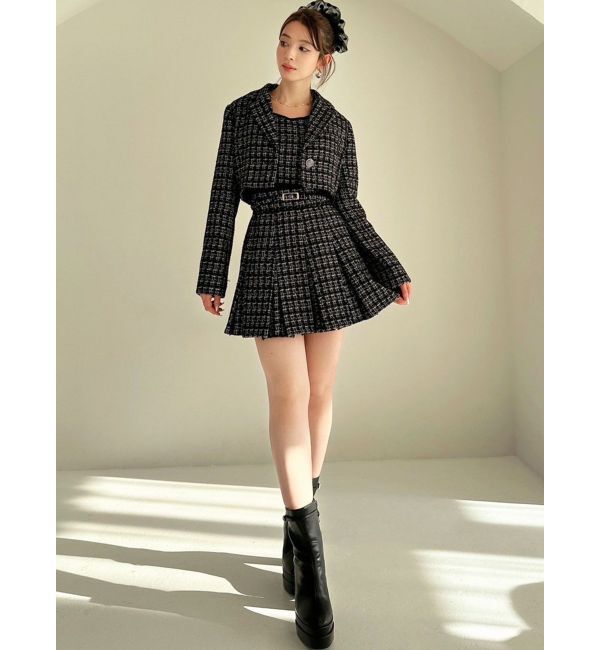 RESEXXY「ショルダーリボンツイードビスチェ【セットアップ着用可能】」|キャミソール|