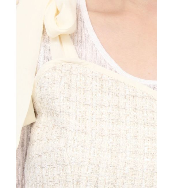 RESEXXY「ショルダーリボンツイードビスチェ【セットアップ着用可能】」|キャミソール|