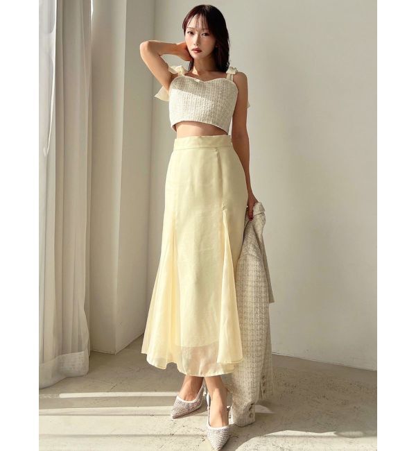 RESEXXY「ショルダーリボンツイードビスチェ【セットアップ着用可能】」|キャミソール|