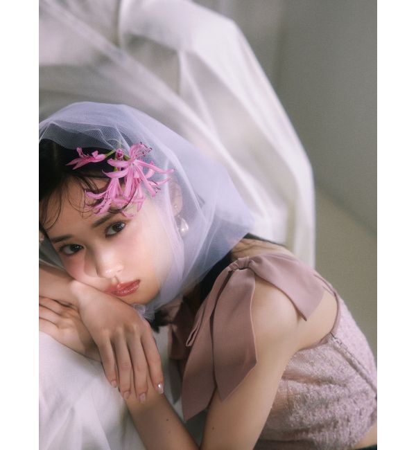 RESEXXY「ショルダーリボンツイードビスチェ【セットアップ着用可能】」|キャミソール|