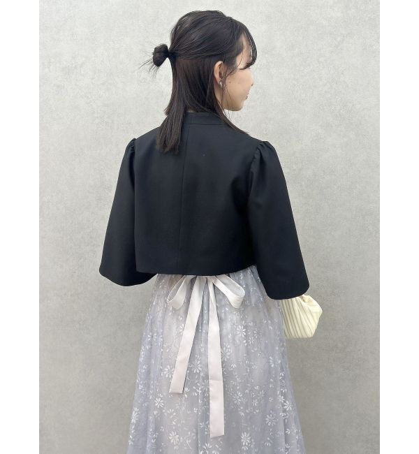 dazzlin「ノーカラーボレロジャケット」|ノーカラージャケット|