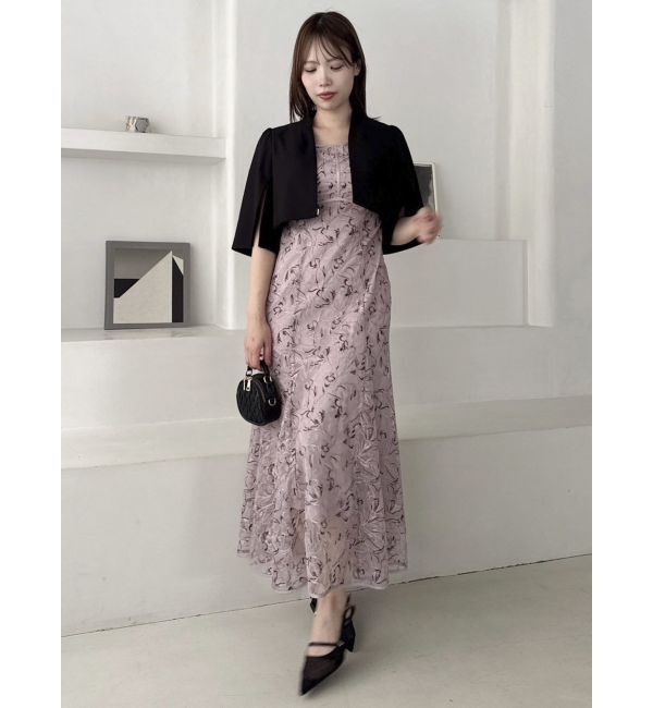 dazzlin「ノーカラーボレロジャケット」|ノーカラージャケット|