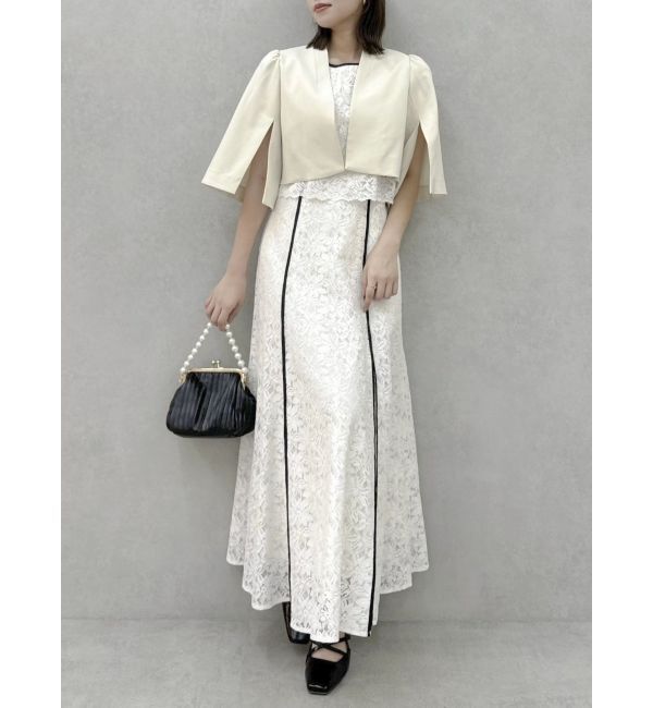 dazzlin「ノーカラーボレロジャケット」|ノーカラージャケット|