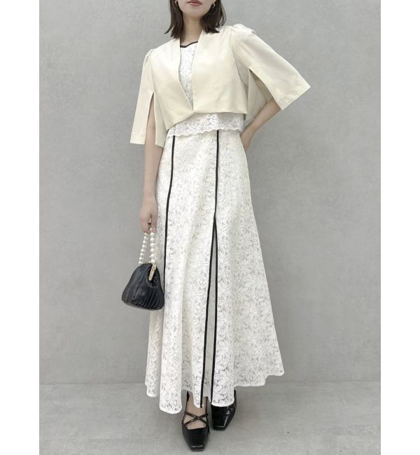 dazzlin「ノーカラーボレロジャケット」|ノーカラージャケット|