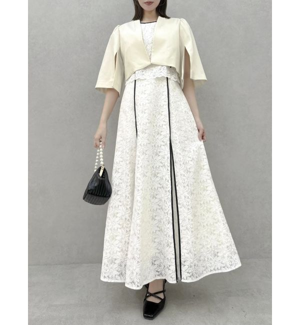 dazzlin「ノーカラーボレロジャケット」|ノーカラージャケット|