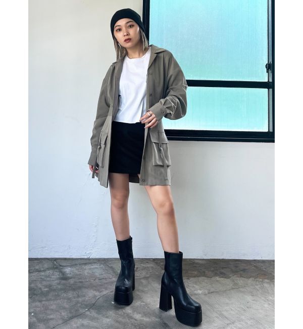 EMODA「Wポケットオープンカラーワンピース」|ワンピース|