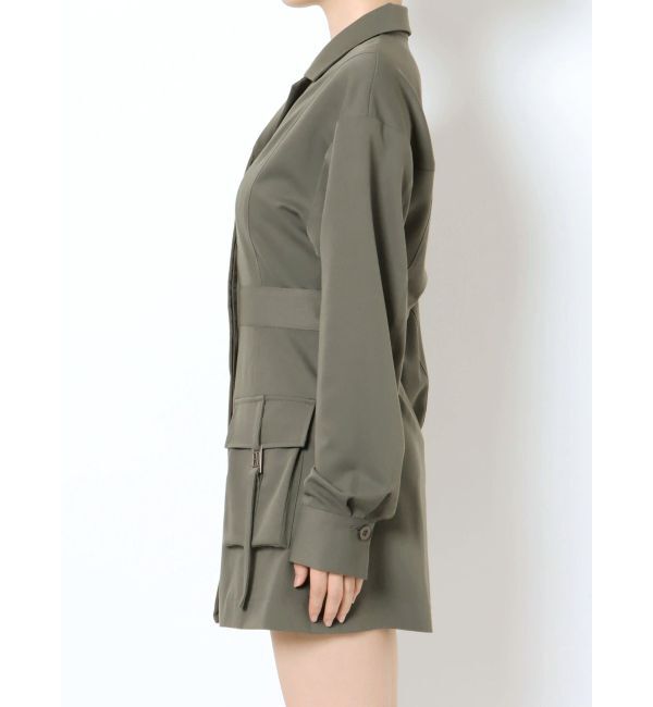 EMODA「Wポケットオープンカラーワンピース」|ワンピース|