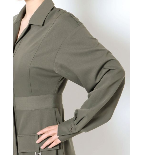 EMODA「Wポケットオープンカラーワンピース」|ワンピース|