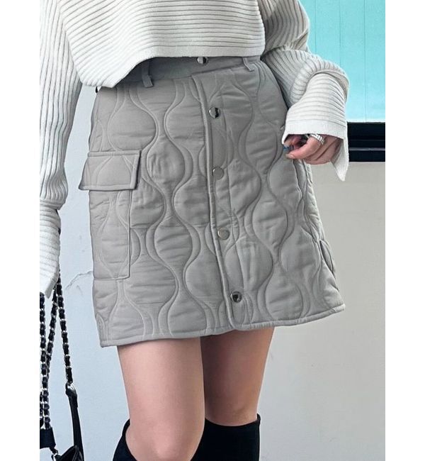 EMODA「キルティングミニスカート」|スカート|