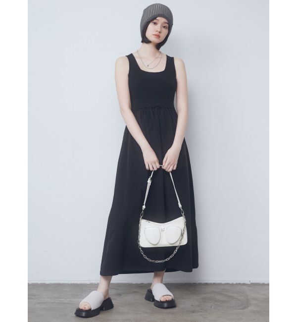 EMODA「ナイロンドッキングニットワンピース」|ワンピース|