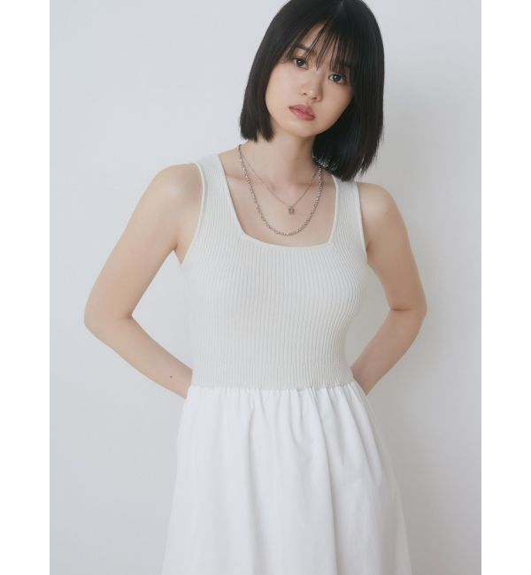 EMODA「ナイロンドッキングニットワンピース」|ワンピース|