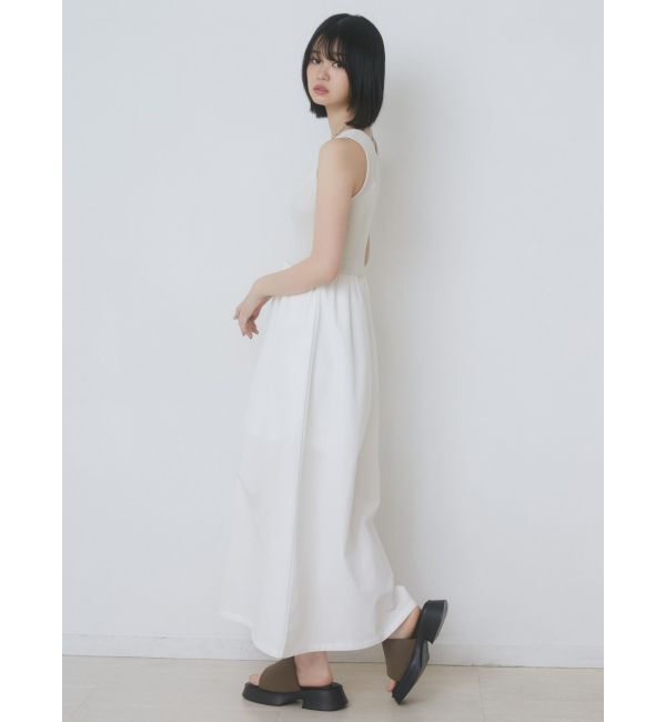 EMODA「ナイロンドッキングニットワンピース」|ワンピース|