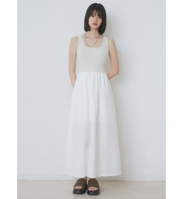 EMODA「ナイロンドッキングニットワンピース」|ワンピース|