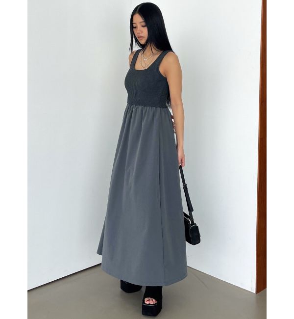 EMODA「ナイロンドッキングニットワンピース」|ワンピース|