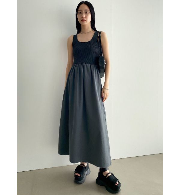 EMODA「ナイロンドッキングニットワンピース」|ワンピース|