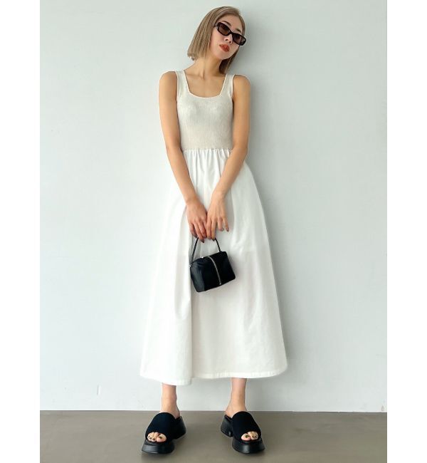 EMODA「ナイロンドッキングニットワンピース」|ワンピース|