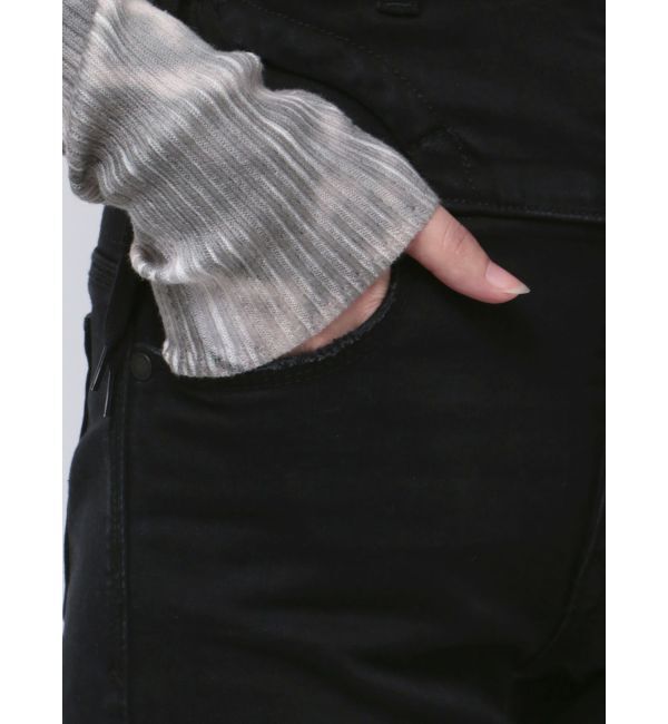 EMODA「リボンストリングフレアハイウエストパギンス」|デニム|