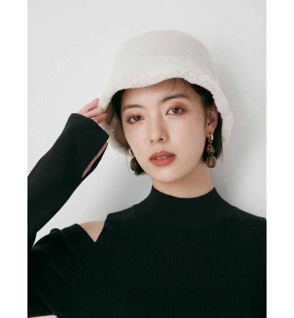 MURUA「ボア&times;フェイクムートンリバーシブルバケットハット」|ハット|