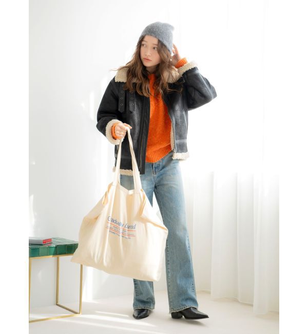 Ungrid「フェイクムートンボアブルゾン」|ブルゾン・スタジャン|