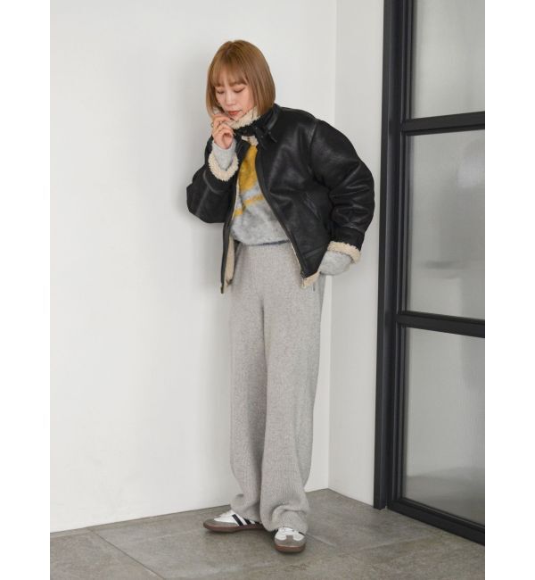 Ungrid「フェイクムートンボアブルゾン」|ブルゾン・スタジャン|