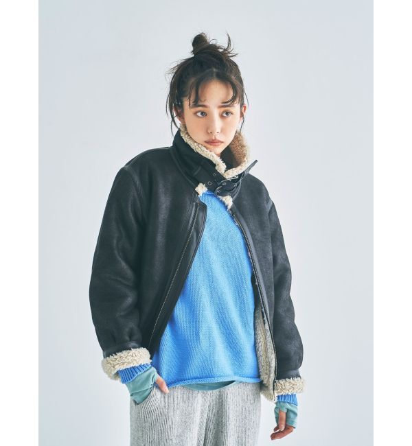 Ungrid「フェイクムートンボアブルゾン」|ブルゾン・スタジャン|