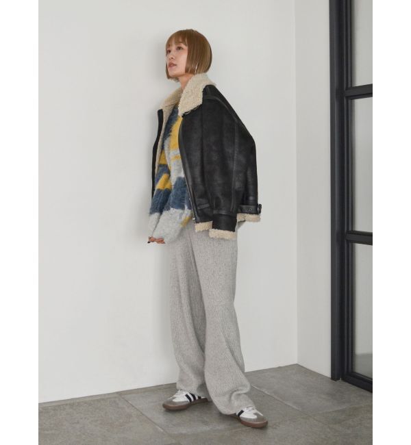 Ungrid「フェイクムートンボアブルゾン」|ブルゾン・スタジャン|