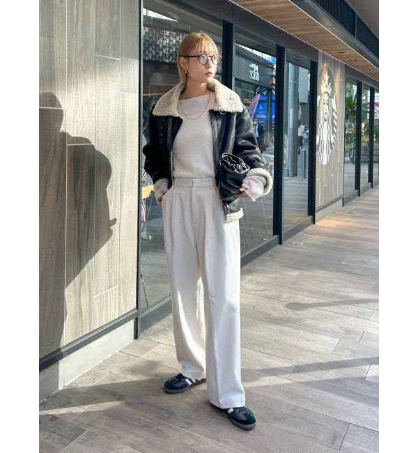 Ungrid「フェイクムートンボアブルゾン」|ブルゾン・スタジャン|