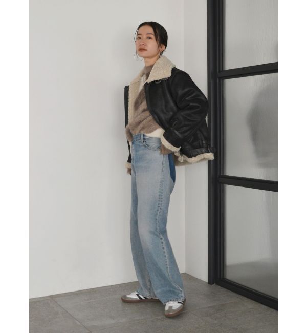Ungrid「フェイクムートンボアブルゾン」|ブルゾン・スタジャン|