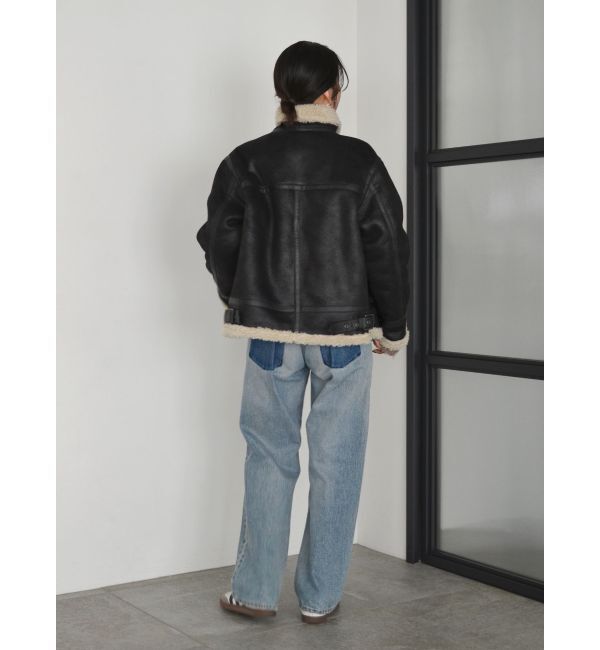 Ungrid「フェイクムートンボアブルゾン」|ブルゾン・スタジャン|