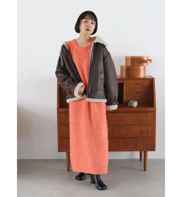 Ungrid「フェイクムートンボアブルゾン」|ブルゾン・スタジャン|