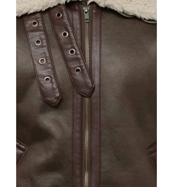 Ungrid「フェイクムートンボアブルゾン」|ブルゾン・スタジャン|